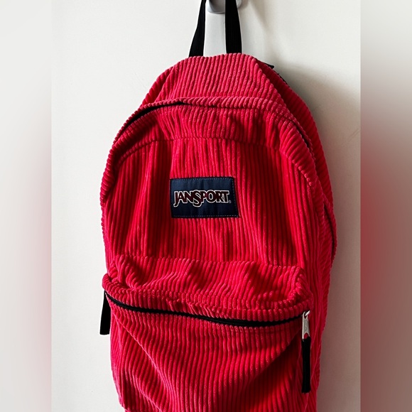 Jansport red cordauroy backpack - Picture 5 of 16
